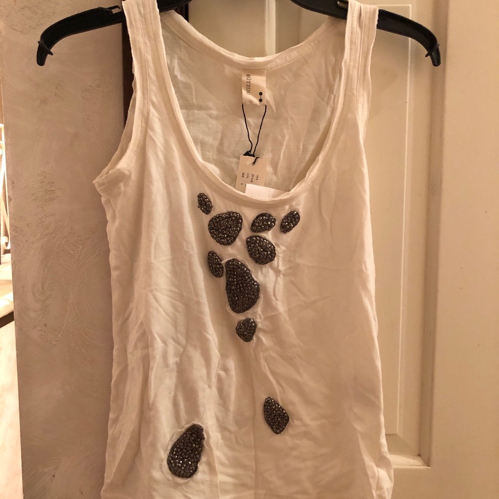 Designer tank top with sequins. New with tags